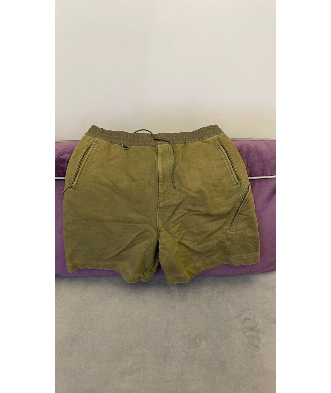 Y-3 Хаки хлопковые шорты, фото 9