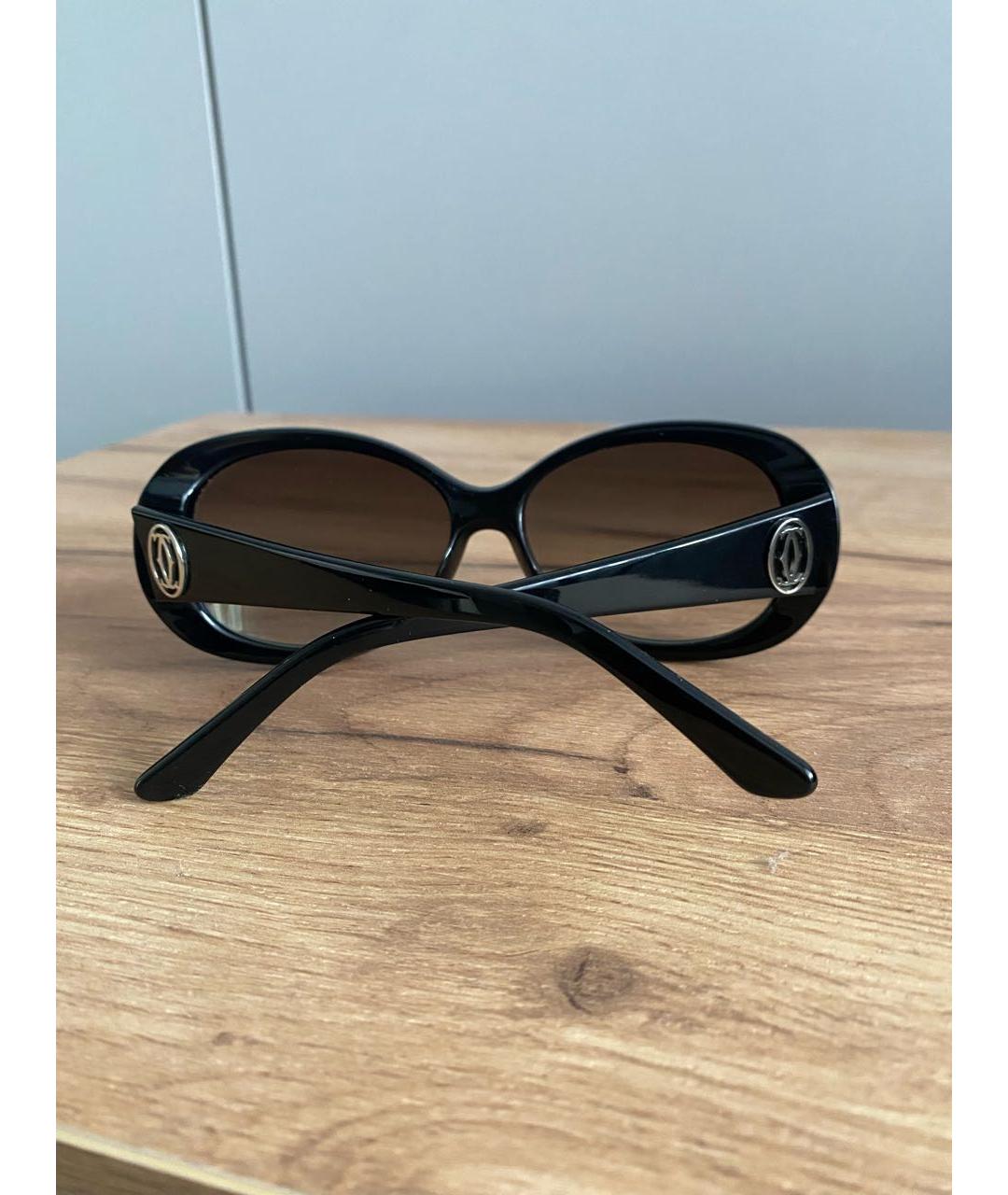 CARTIER Черные пластиковые солнцезащитные очки, фото 6
