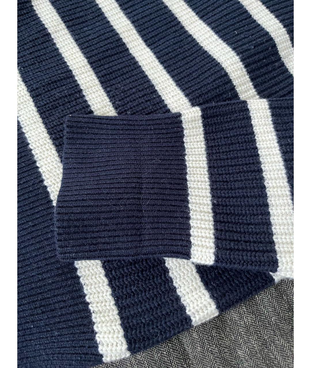 12 STOREEZ Темно-синий шерстяной джемпер / свитер, фото 5