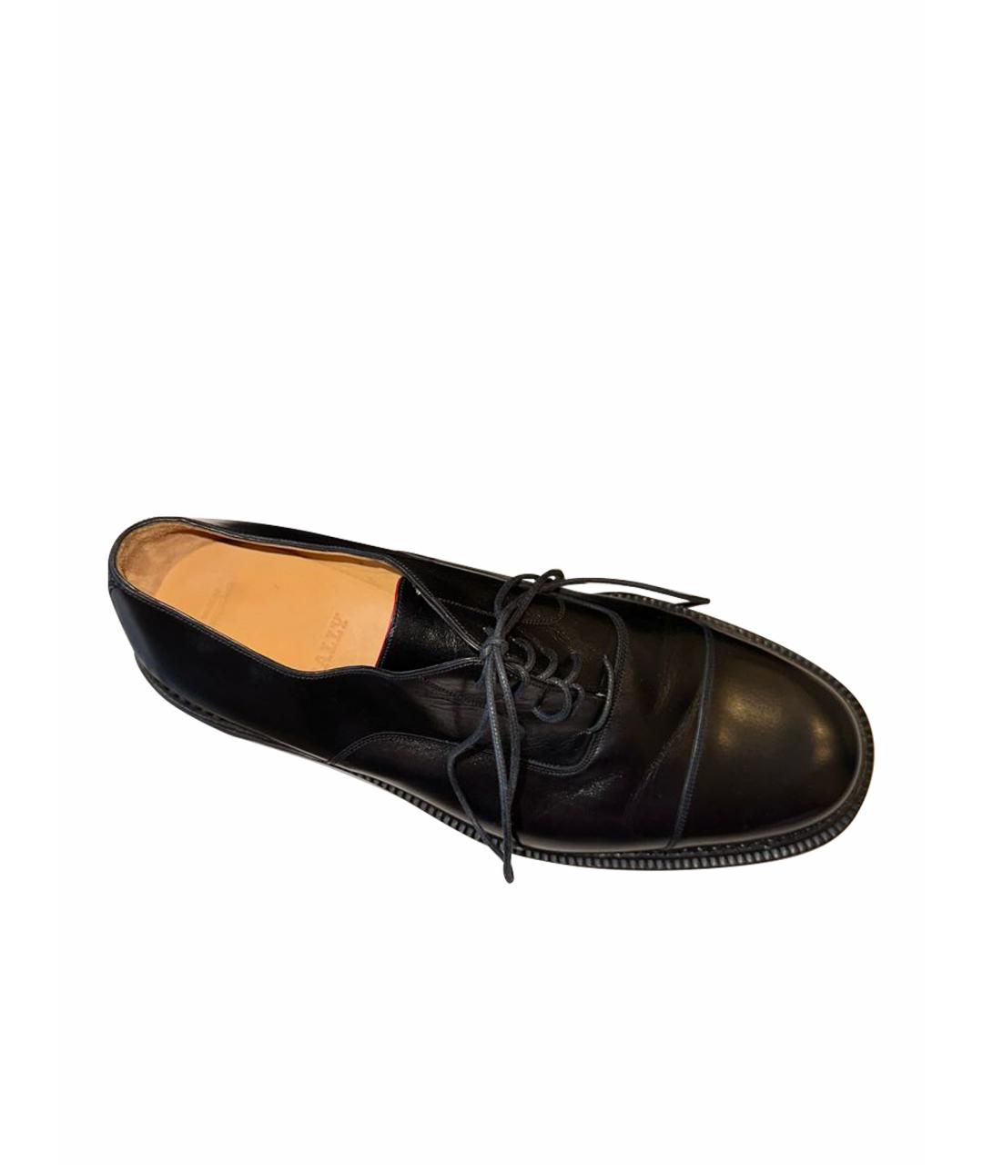 BALLY Черные кожаные туфли, фото 1
