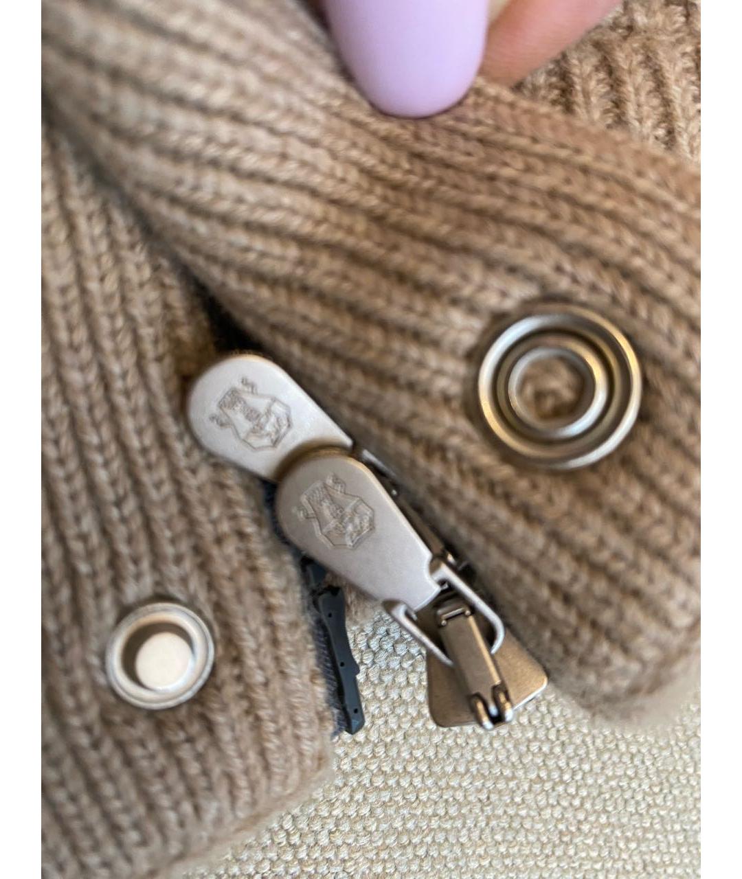 BRUNELLO CUCINELLI Бежевый кашемировый пуховик, фото 5