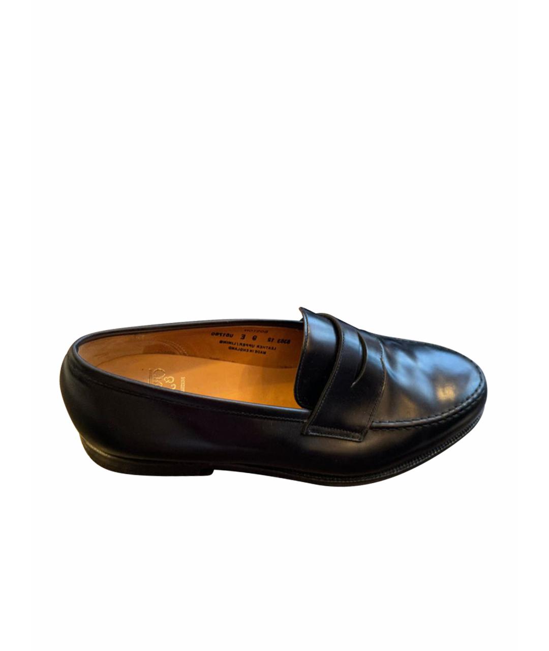 CROCKETT & JONES Черные кожаные туфли, фото 1