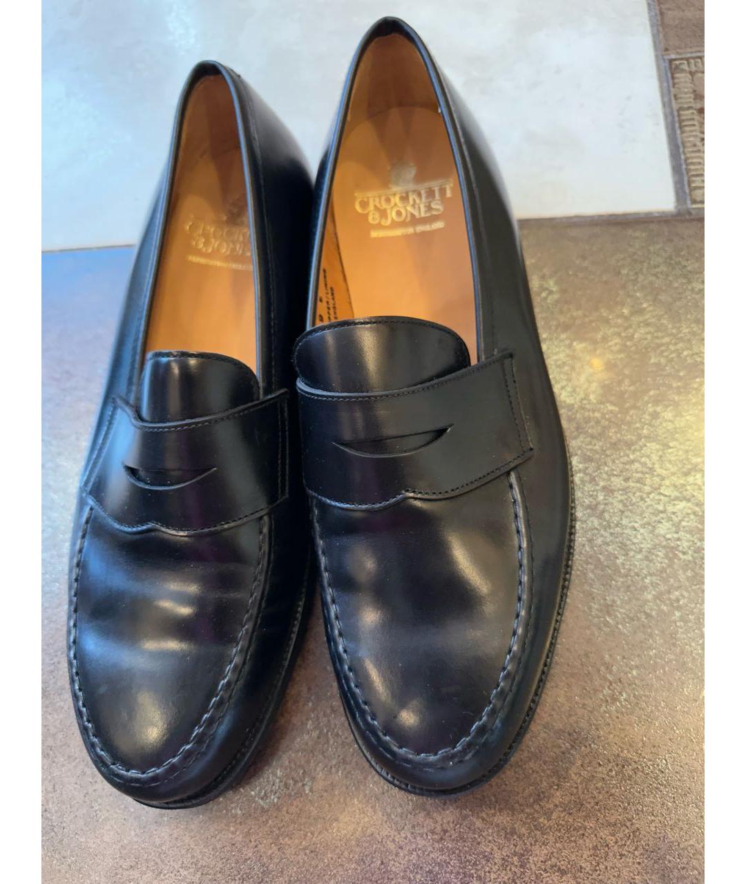CROCKETT & JONES Черные кожаные туфли, фото 4