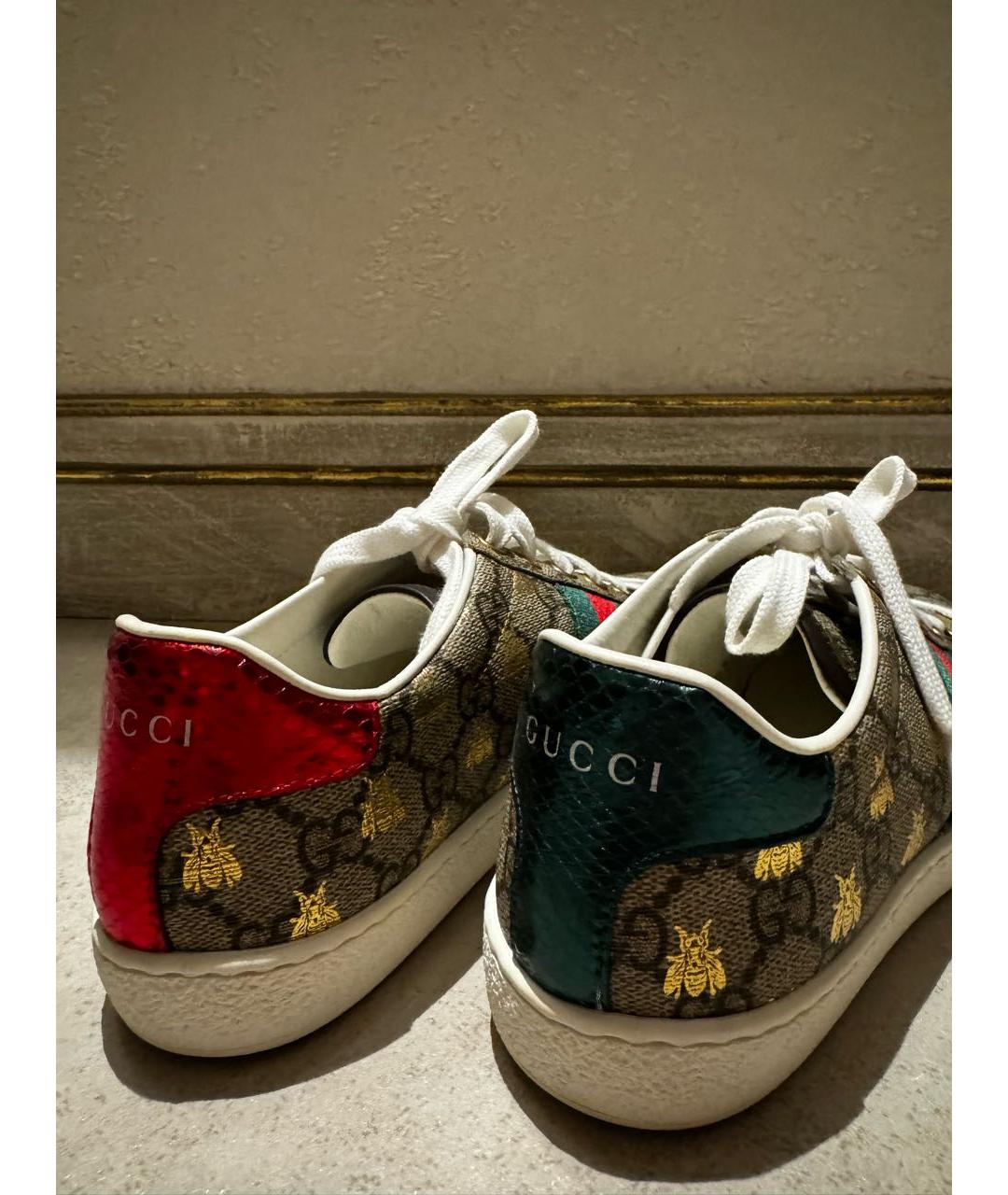 GUCCI Мульти текстильные кеды, фото 5