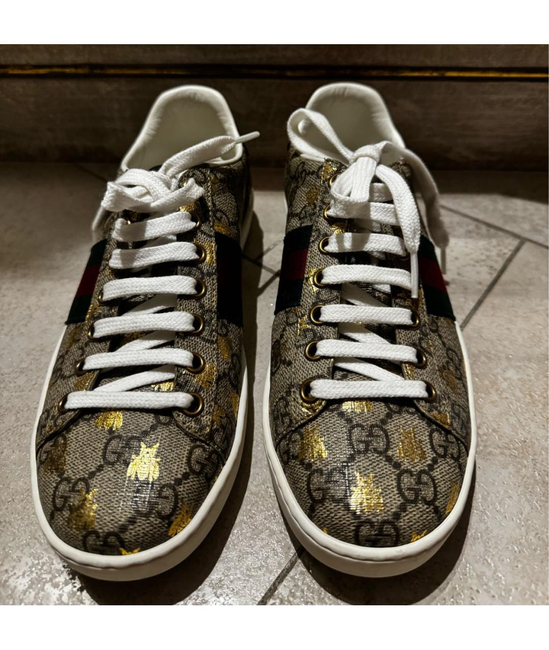 GUCCI Мульти текстильные кеды, фото 3