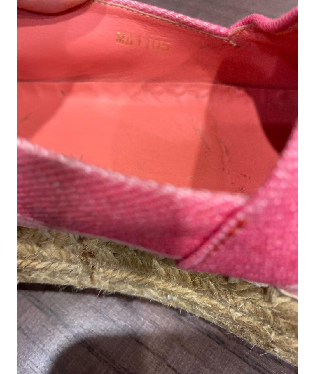 LOUIS VUITTON PRE-OWNED Розовые текстильные эспадрильи, фото 5
