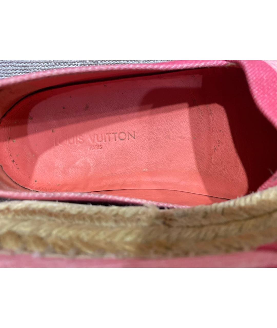 LOUIS VUITTON PRE-OWNED Розовые текстильные эспадрильи, фото 7