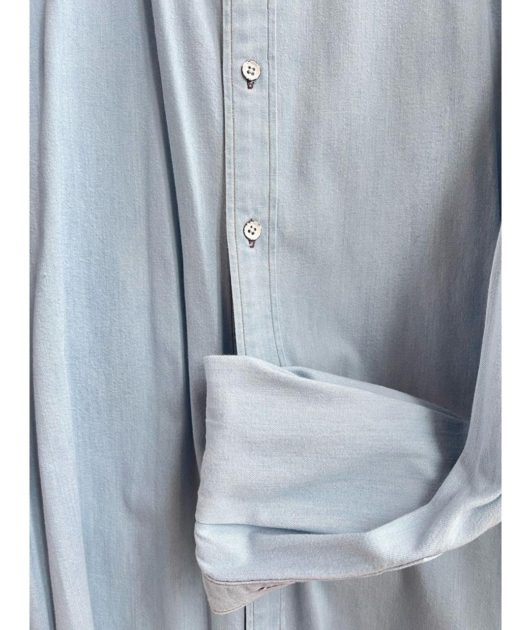RAG&BONE Голубая хлопковая кэжуал рубашка, фото 4