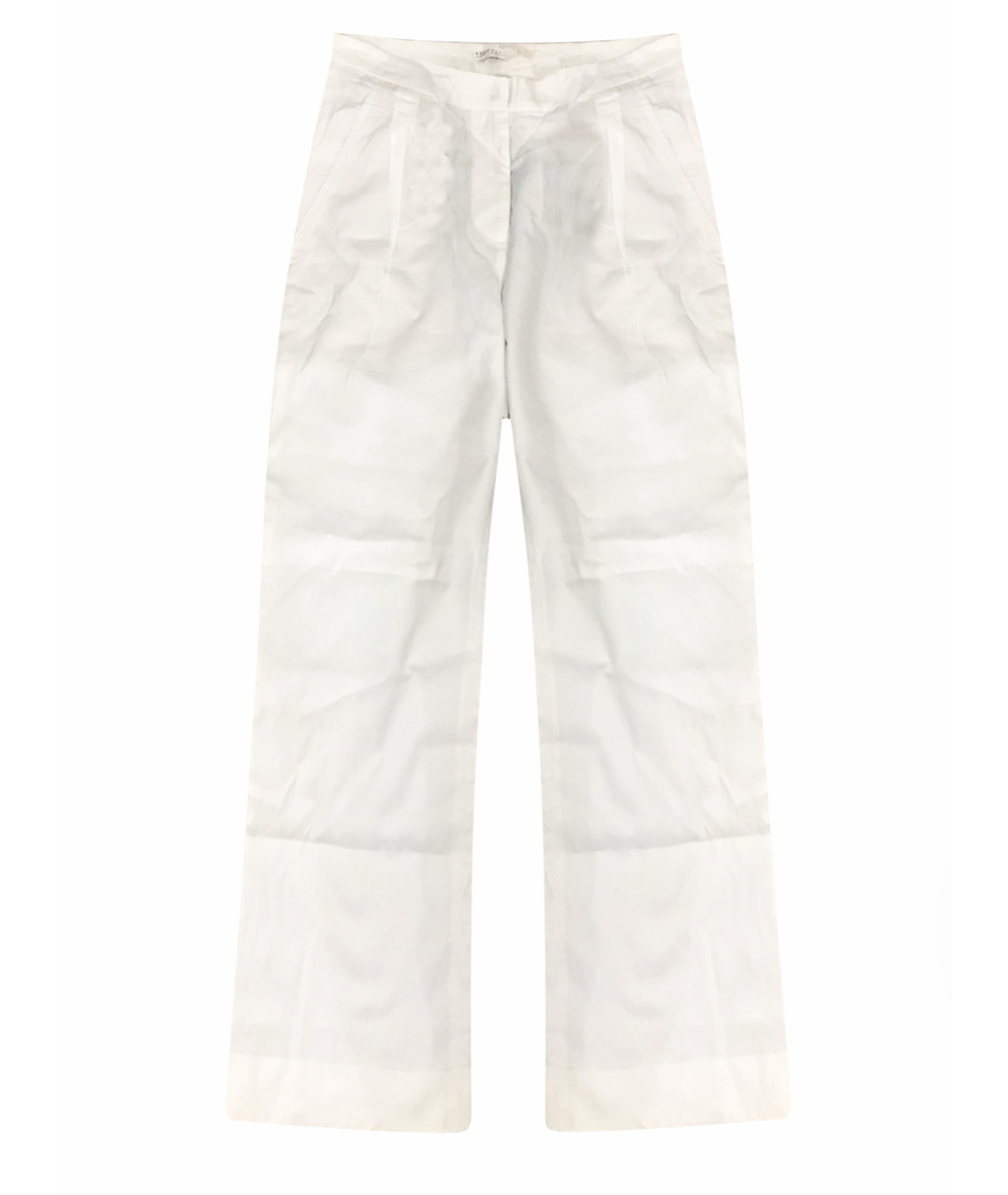 BRUNELLO CUCINELLI Белые хлопковые прямые брюки, фото 1