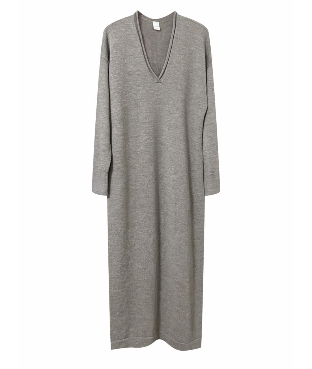 MAX MARA Бежевое шерстяное повседневное платье, фото 1