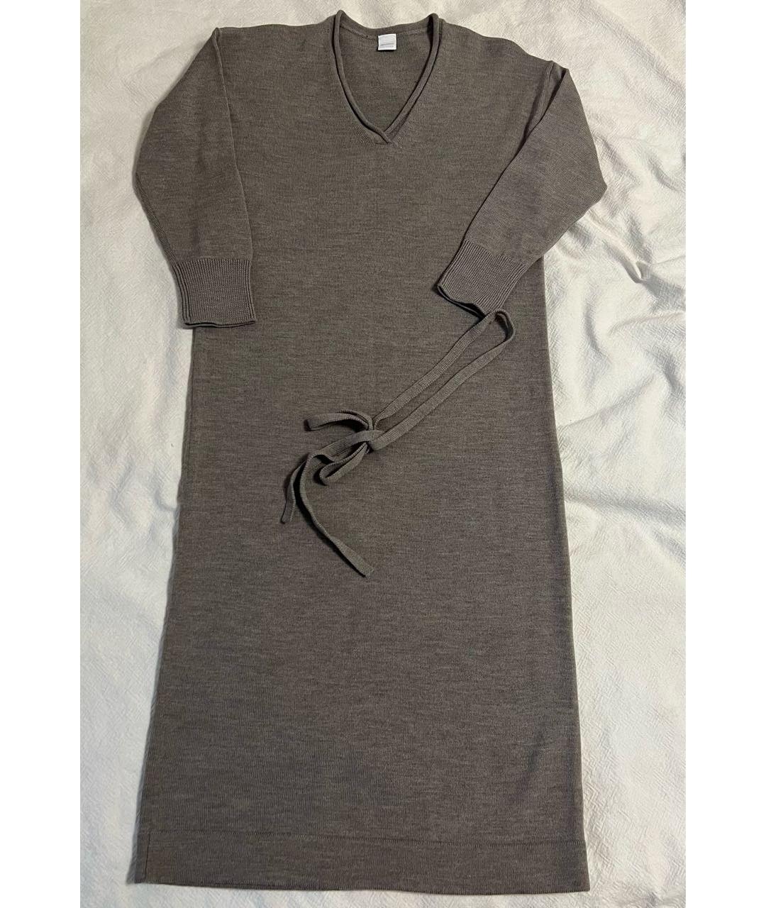 MAX MARA Бежевое шерстяное повседневное платье, фото 4