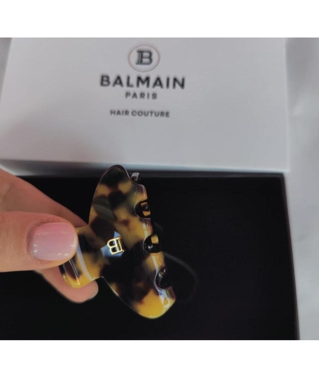 BALMAIN Коричневая заколка, фото 4