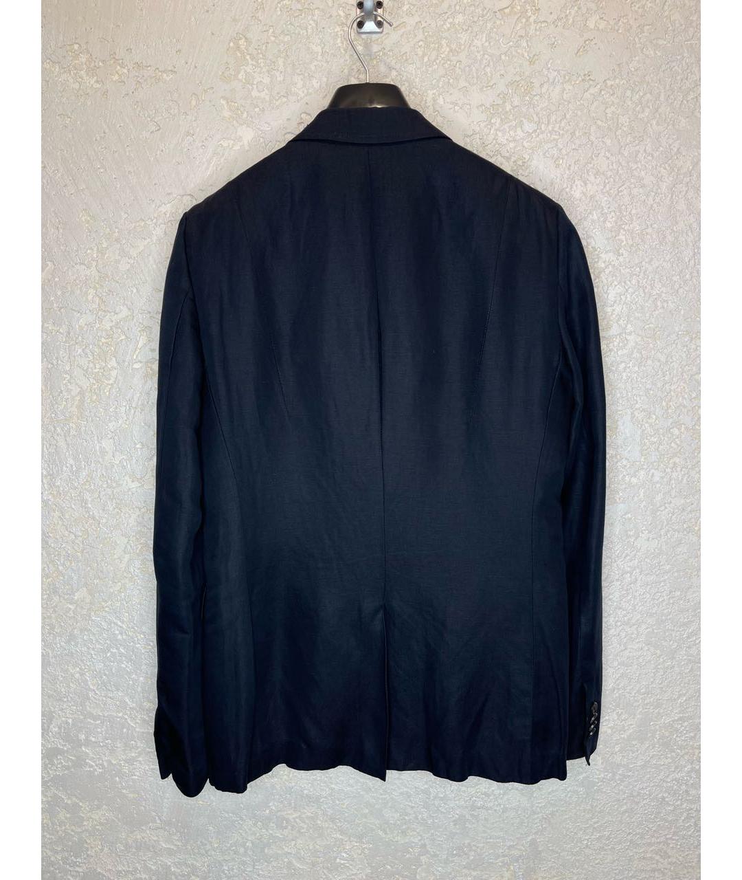 WOOYOUNGMI Темно-синий льняной пиджак, фото 6