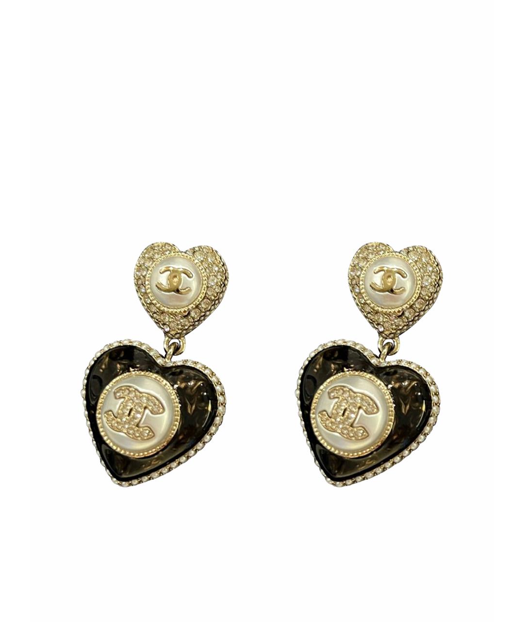 CHANEL Черные серьги, фото 1