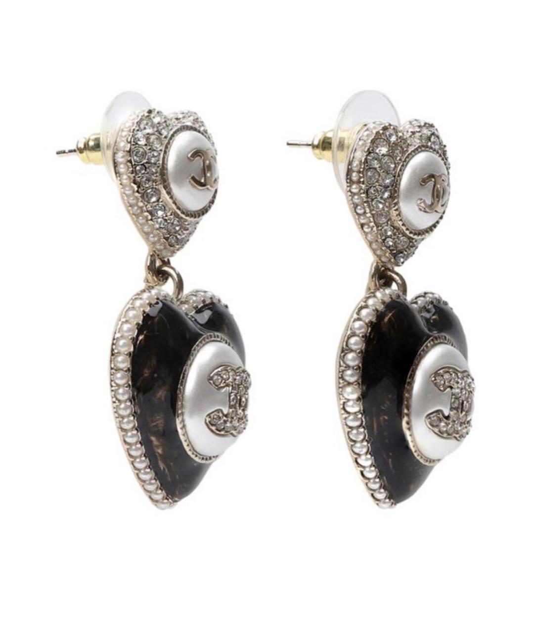 CHANEL Черные серьги, фото 7