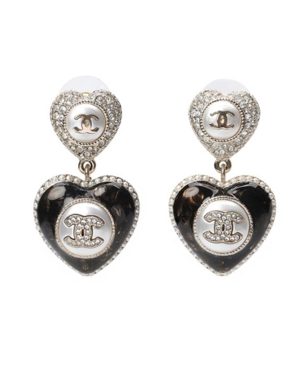 CHANEL Черные серьги, фото 6