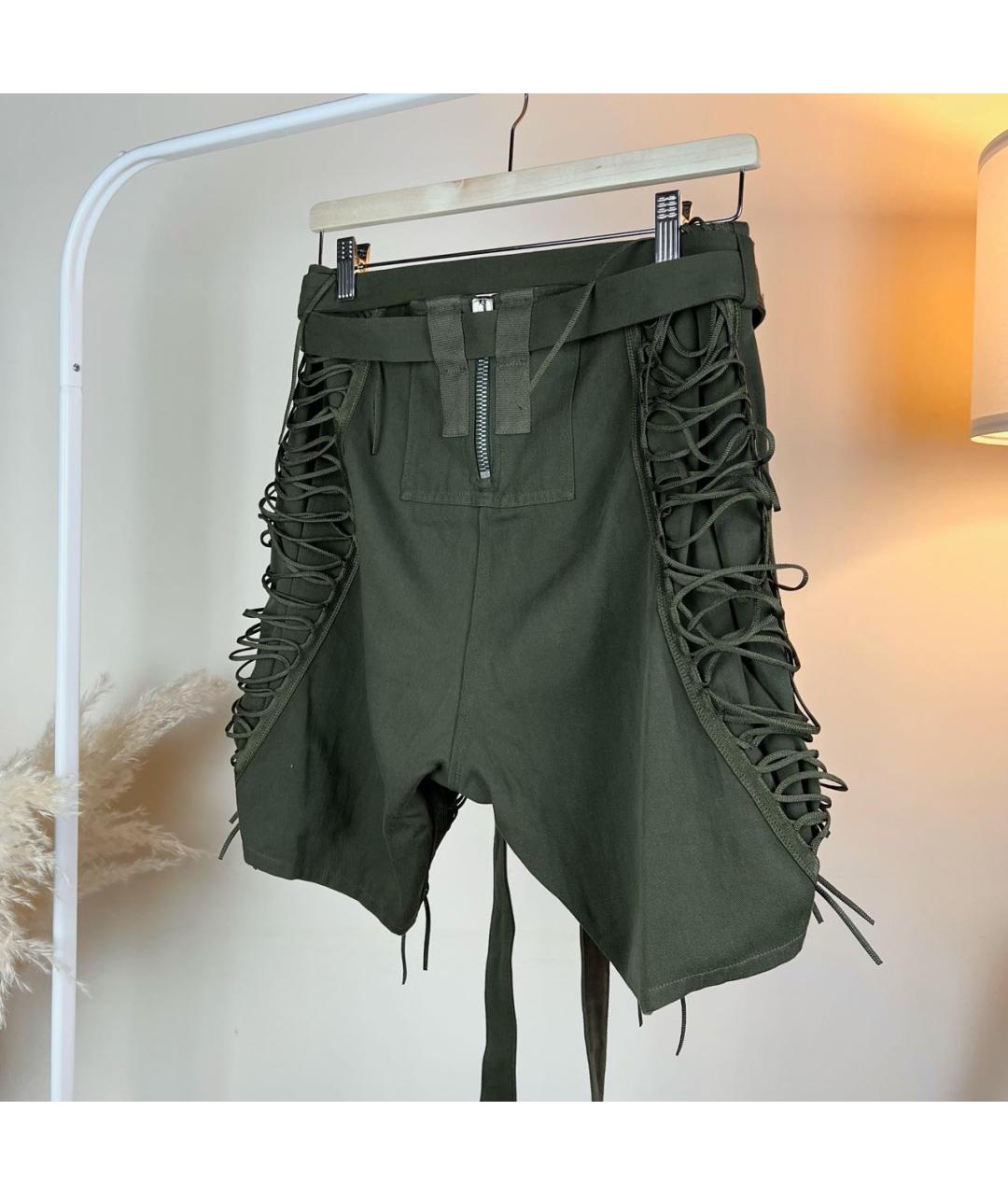 SAINT LAURENT Хаки хлопковые шорты, фото 3