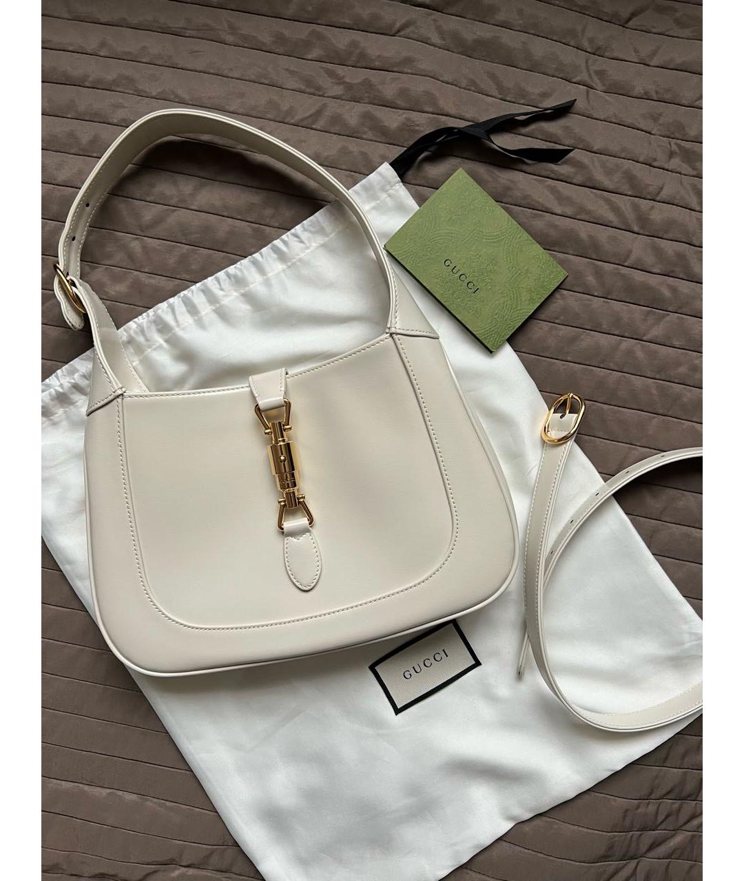 GUCCI Бежевая кожаная сумка через плечо, фото 2