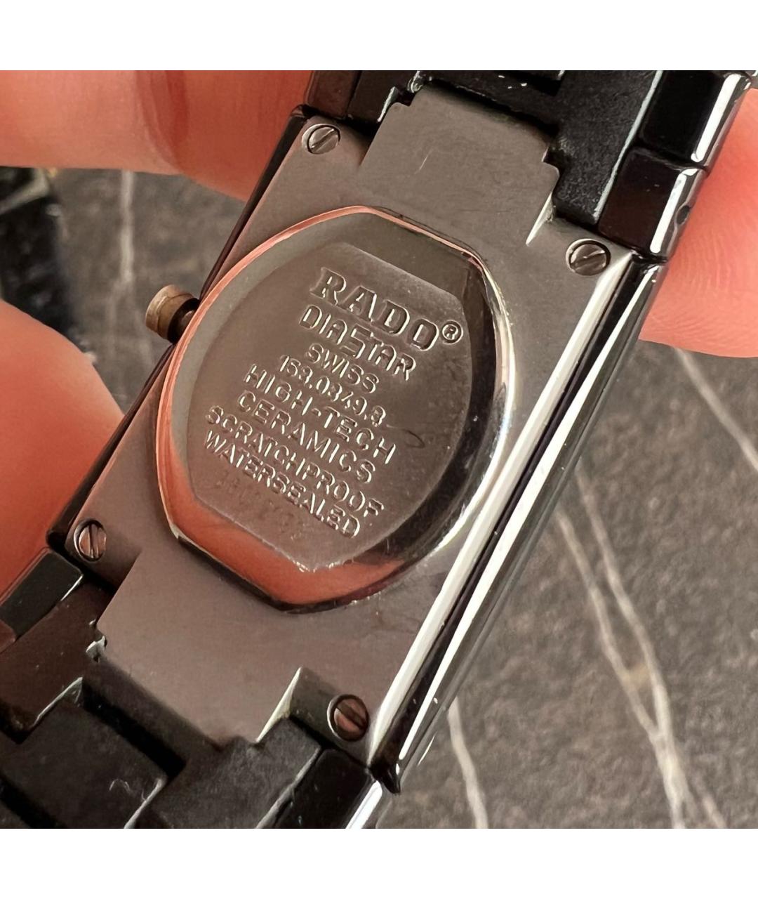 RADO Черные керамические часы, фото 6