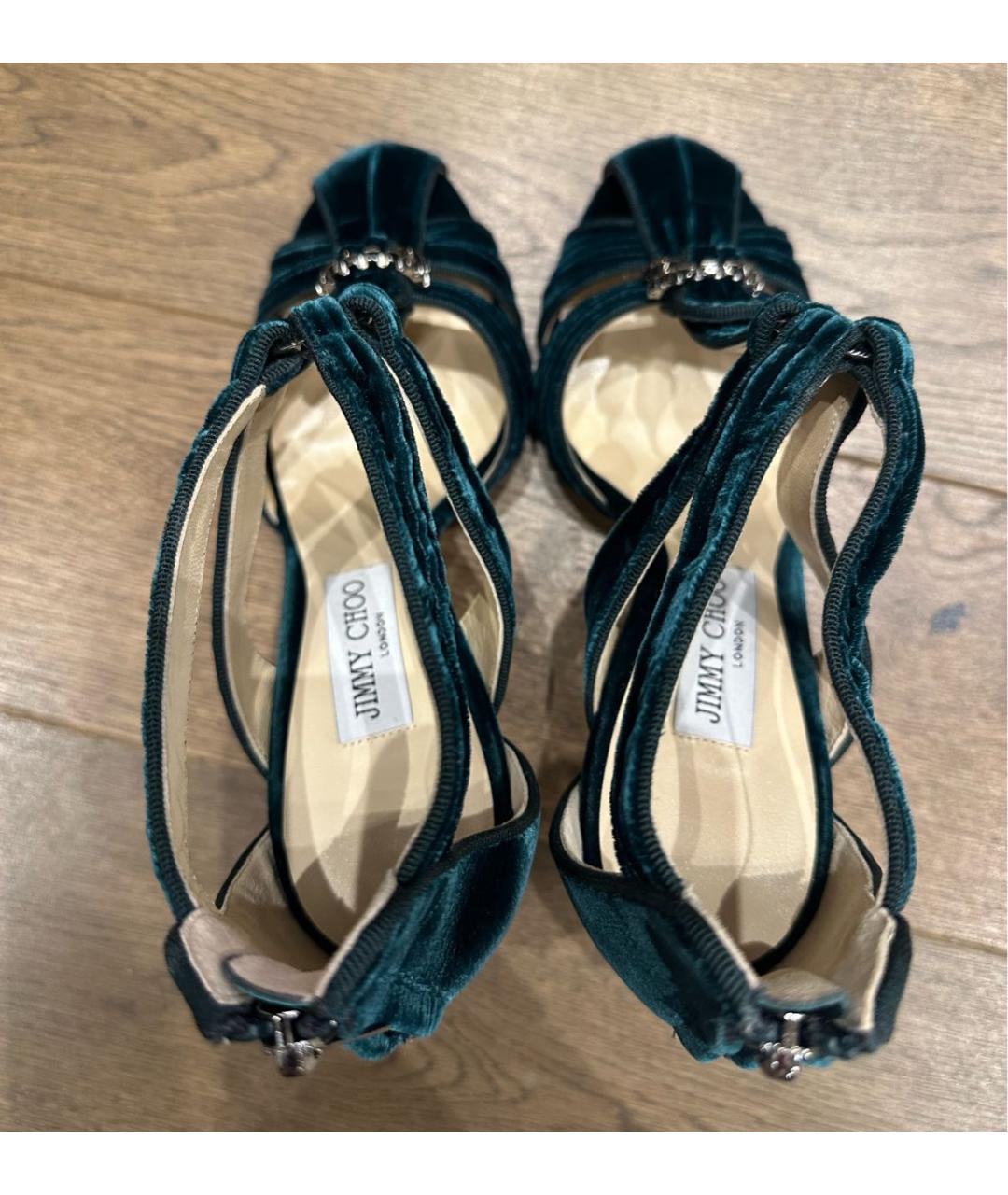 JIMMY CHOO Зеленые босоножки, фото 3