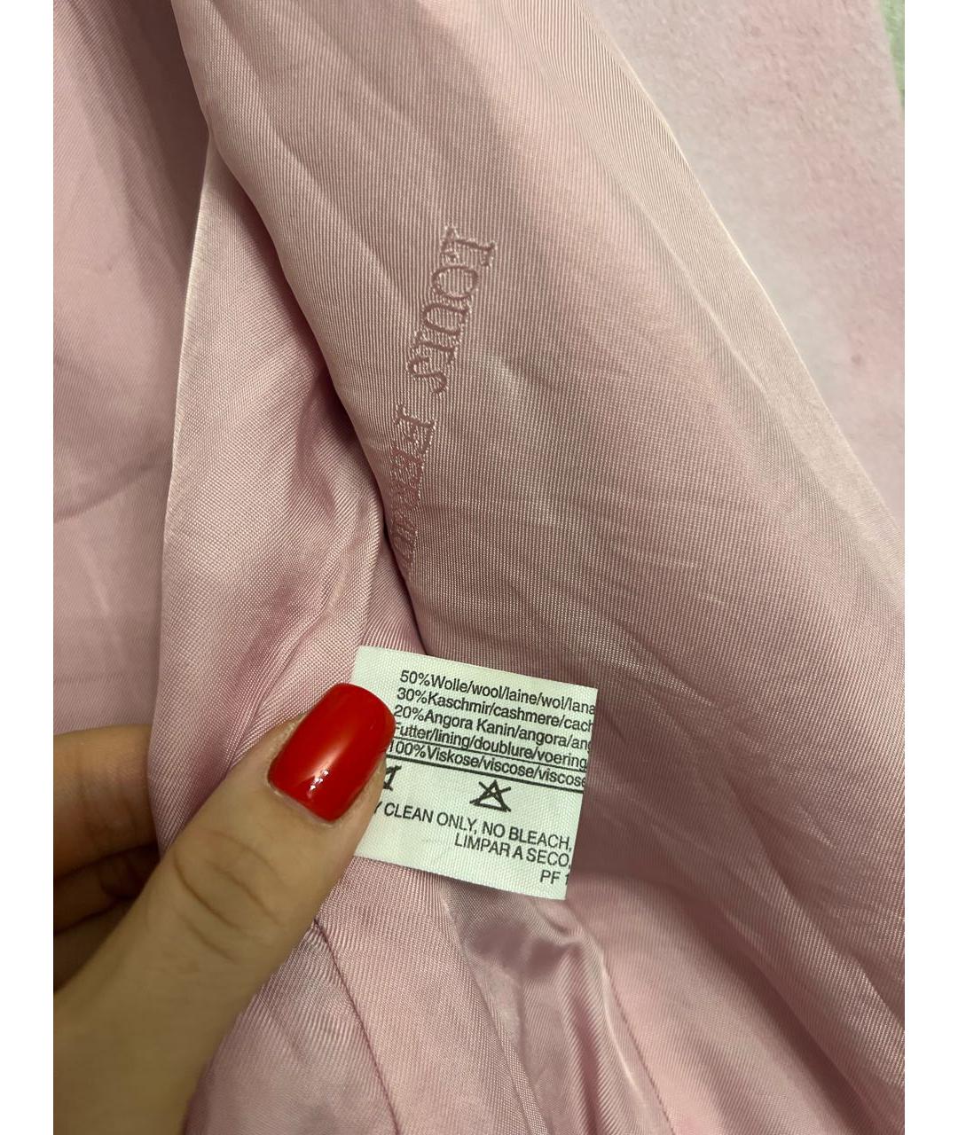 LOUIS FERAUD Розовый кашемировый жакет/пиджак, фото 5