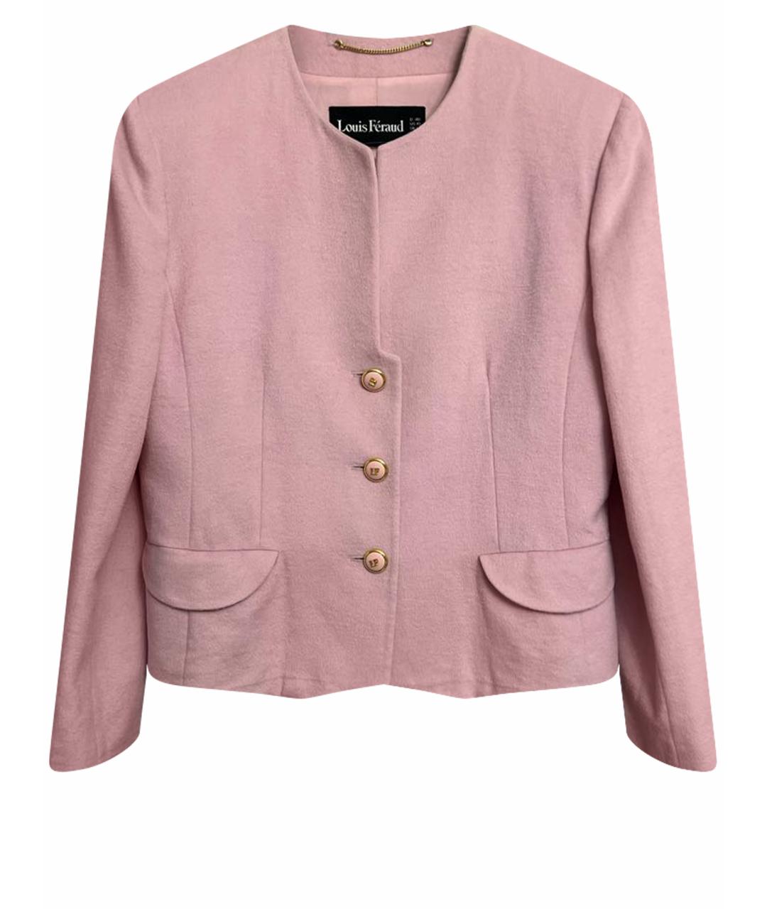 LOUIS FERAUD Розовый кашемировый жакет/пиджак, фото 1