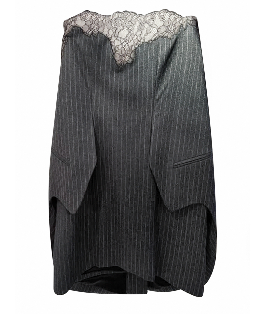 ALEXANDER WANG Серое шерстяное коктейльное платье, фото 1