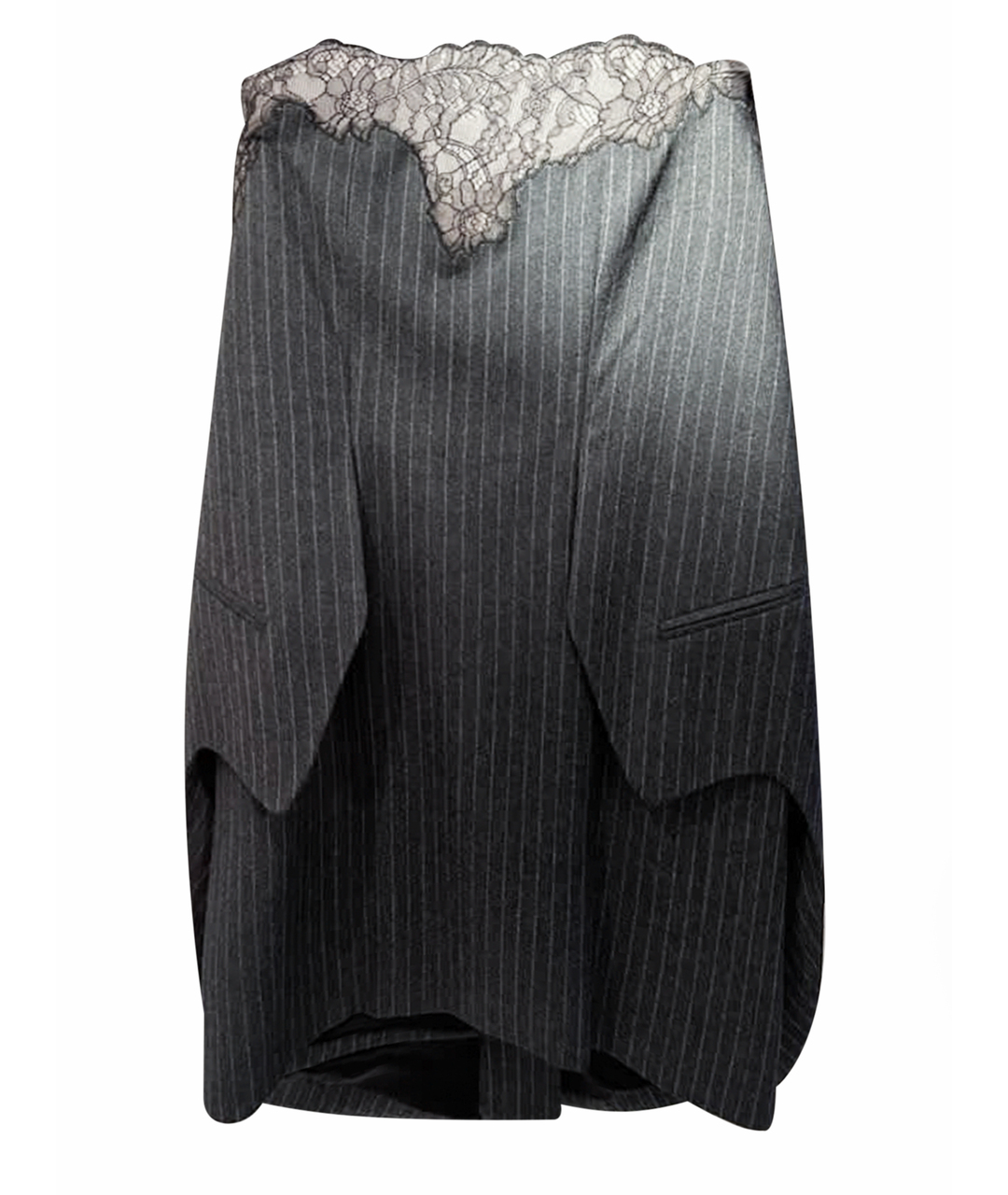 ALEXANDER WANG Серое шерстяное коктейльное платье, фото 6