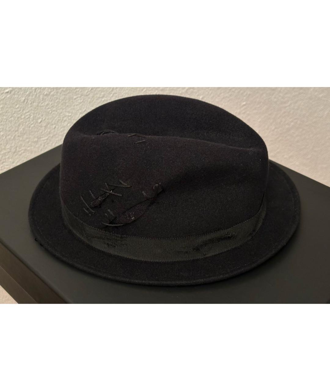 MAISON MICHEL Черная шерстяная шляпа, фото 2