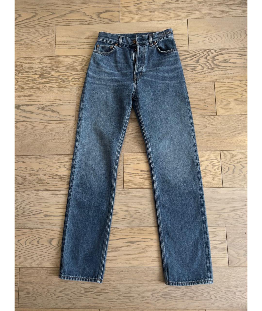 CHLOE Синие хлопковые прямые джинсы, фото 9