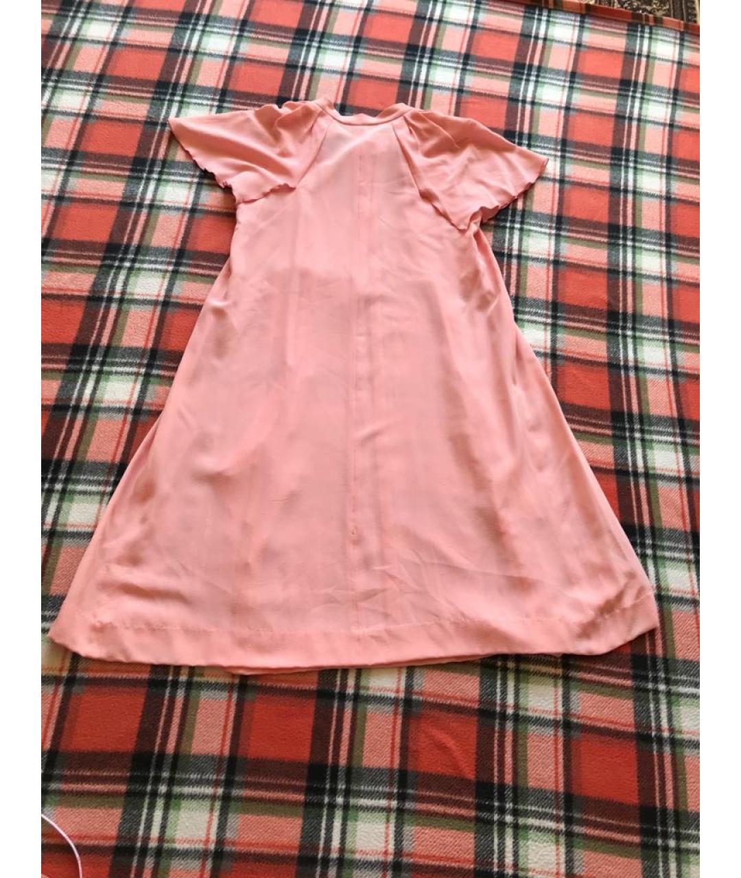 SONIA RYKIEL Розовое шелковое платье, фото 3