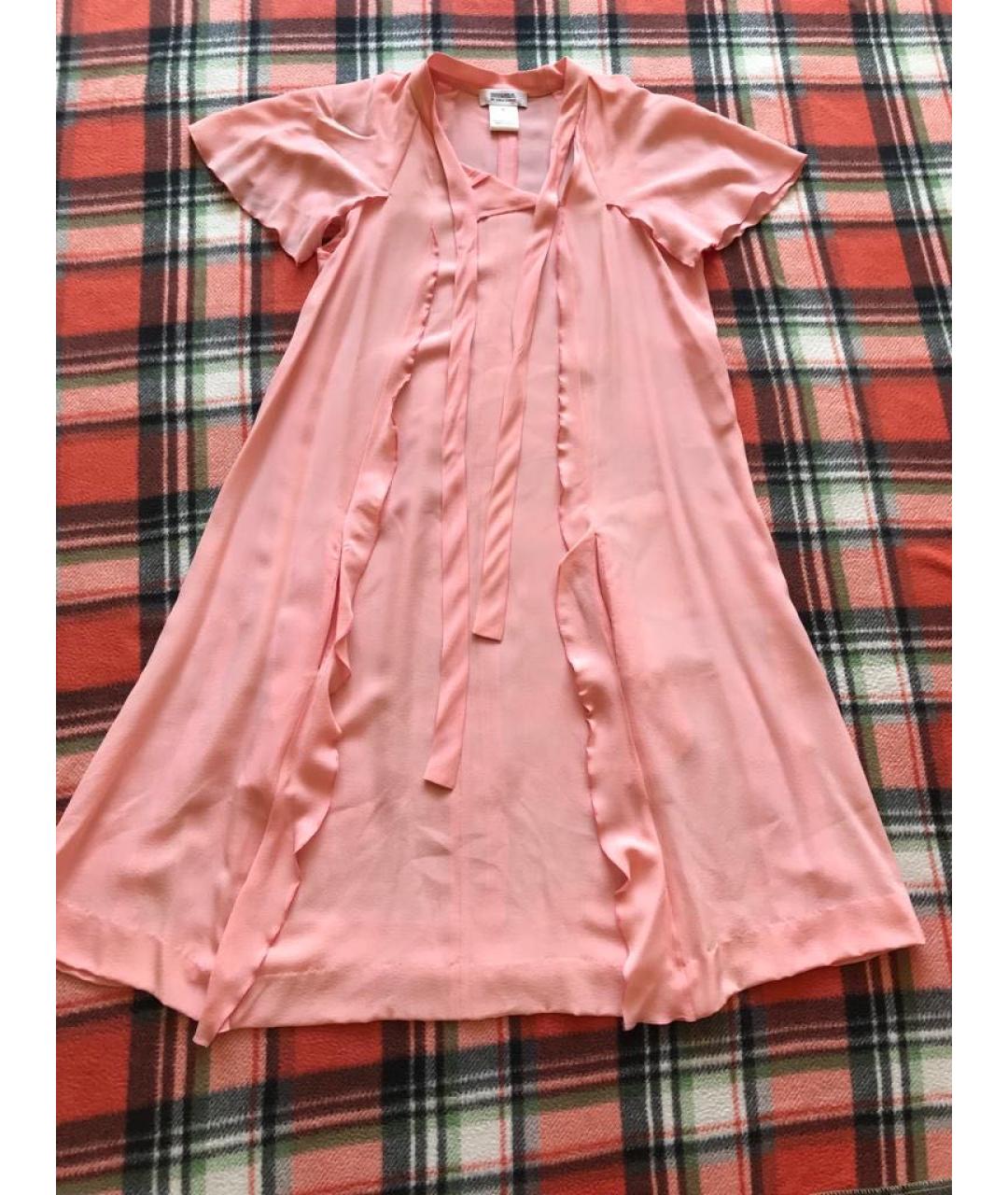 SONIA RYKIEL Розовое шелковое платье, фото 5