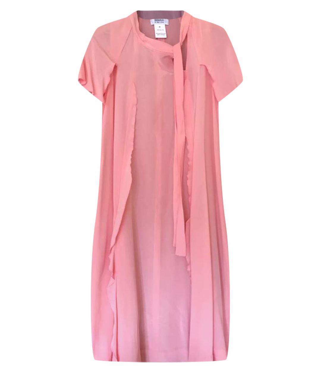 SONIA RYKIEL Розовое шелковое платье, фото 1