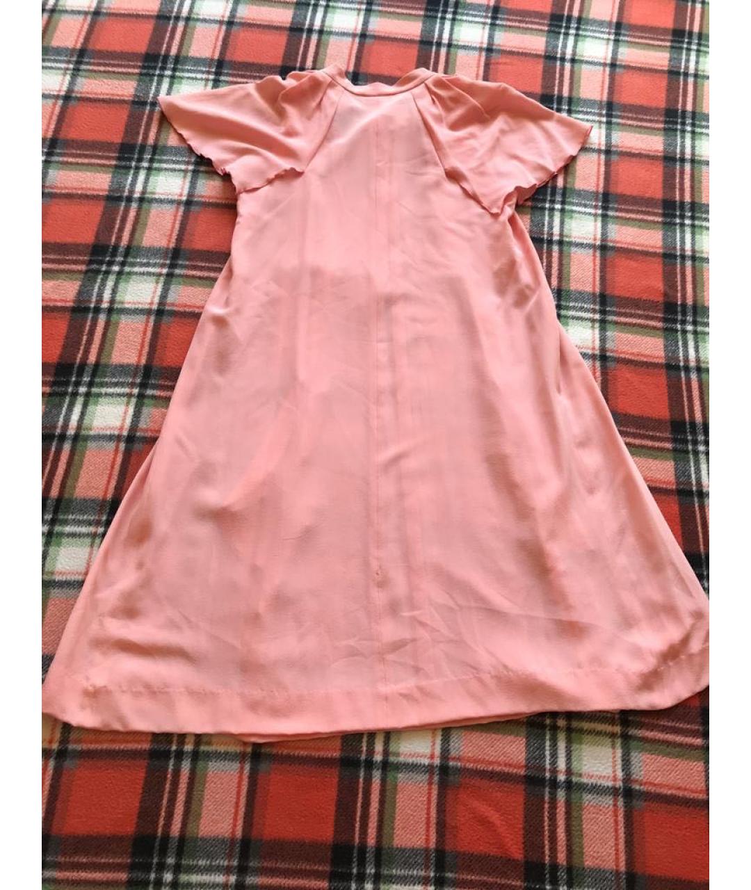 SONIA RYKIEL Розовое шелковое платье, фото 8
