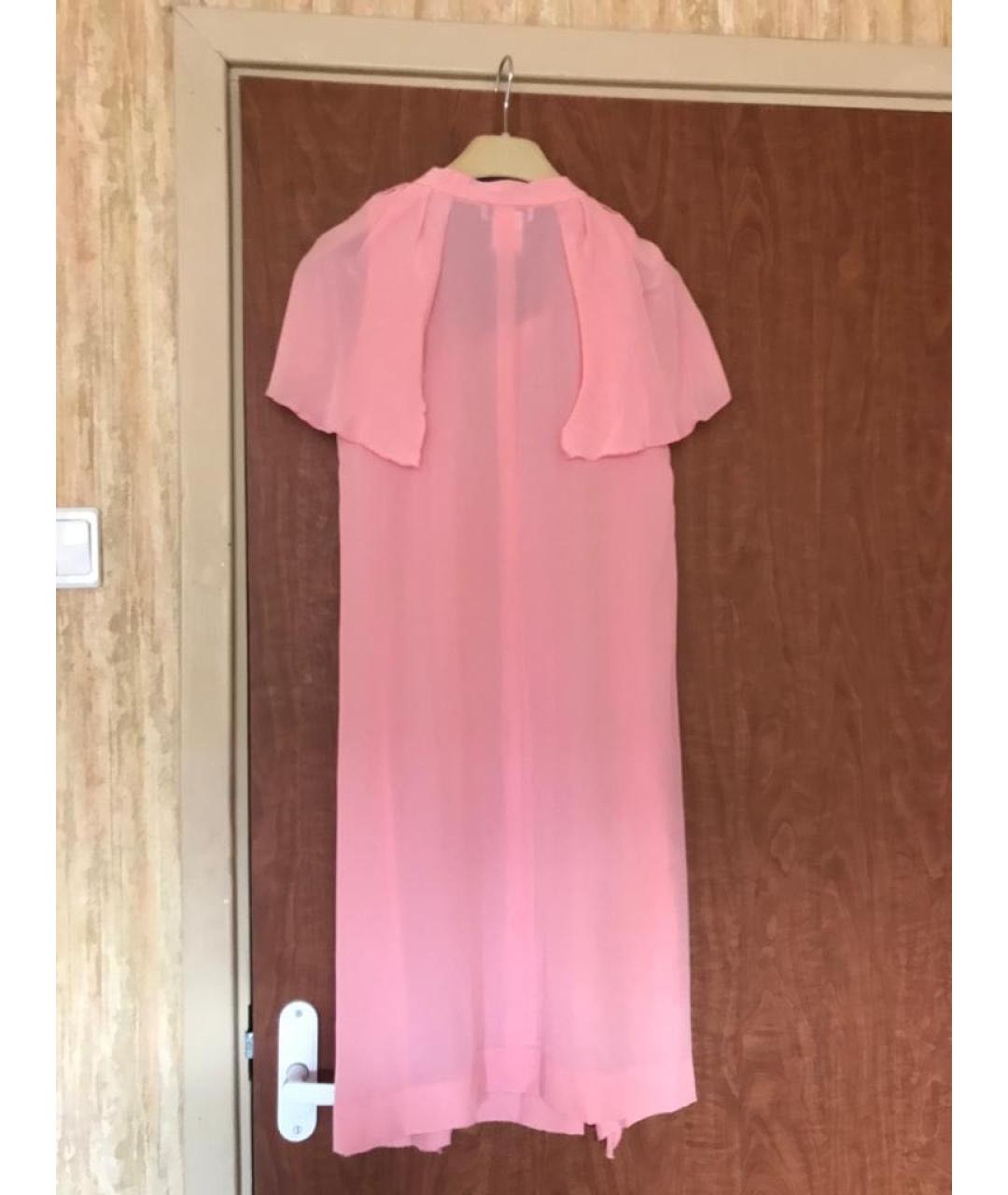 SONIA RYKIEL Розовое шелковое платье, фото 6