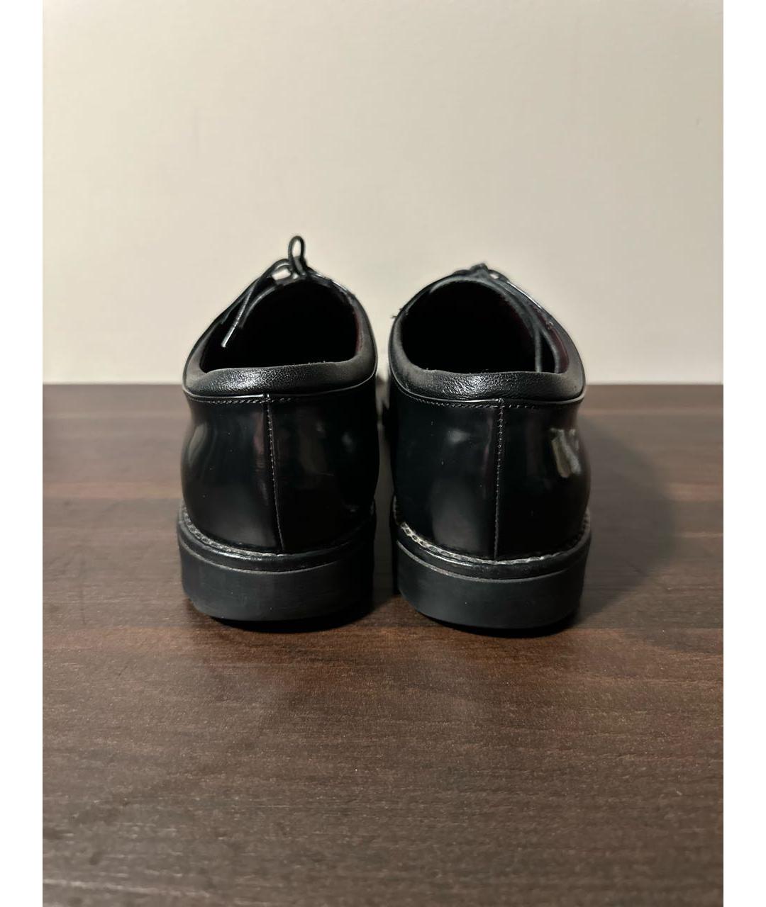 ZZEGNA Черные кожаные низкие ботинки, фото 4