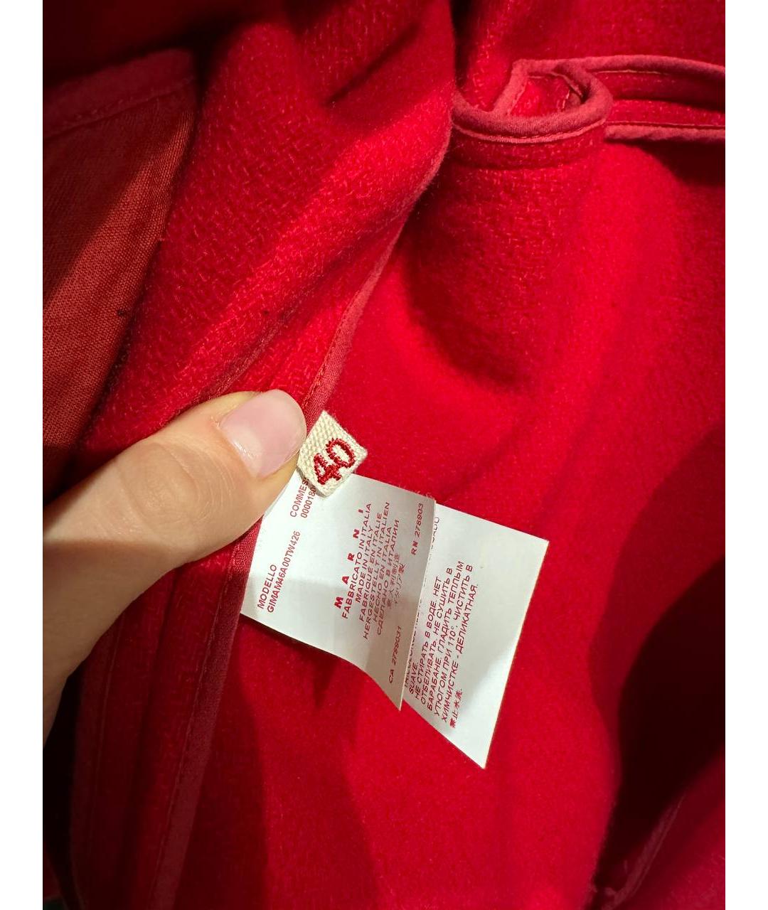 MARNI Красный жакет/пиджак, фото 5