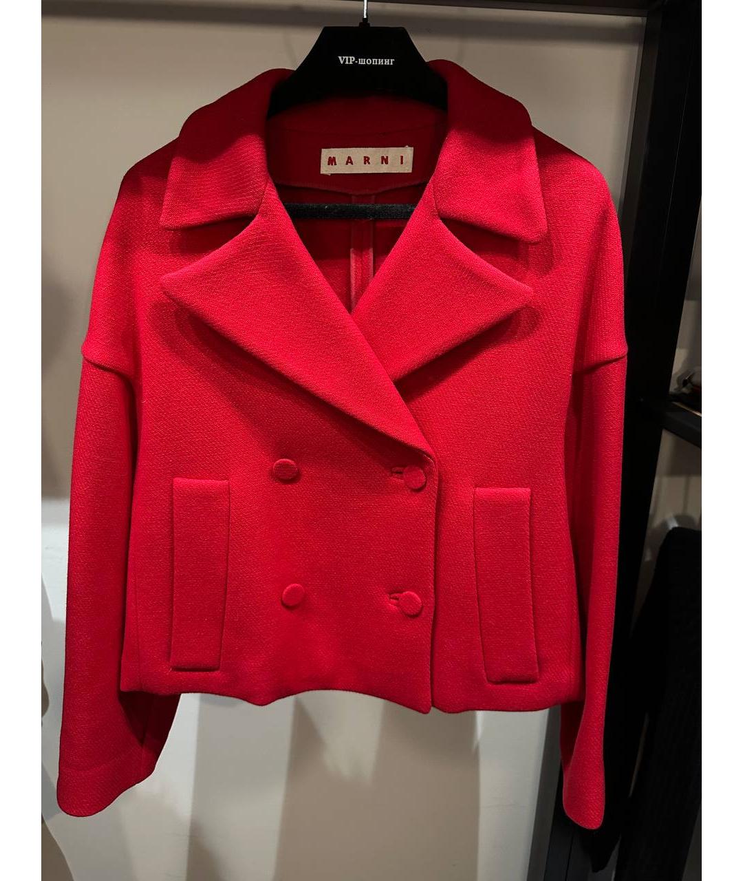 MARNI Красный жакет/пиджак, фото 2