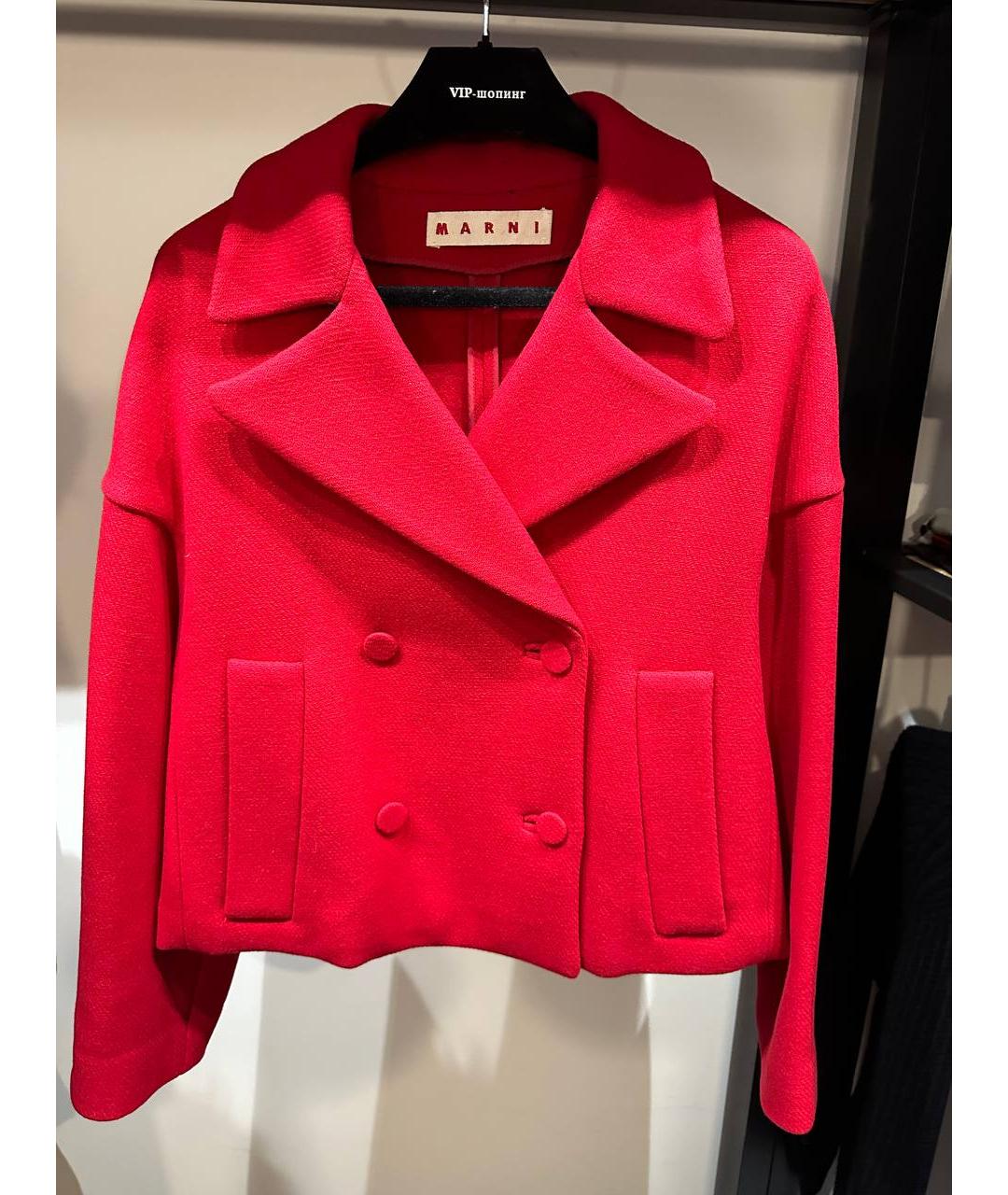 MARNI Красный жакет/пиджак, фото 9