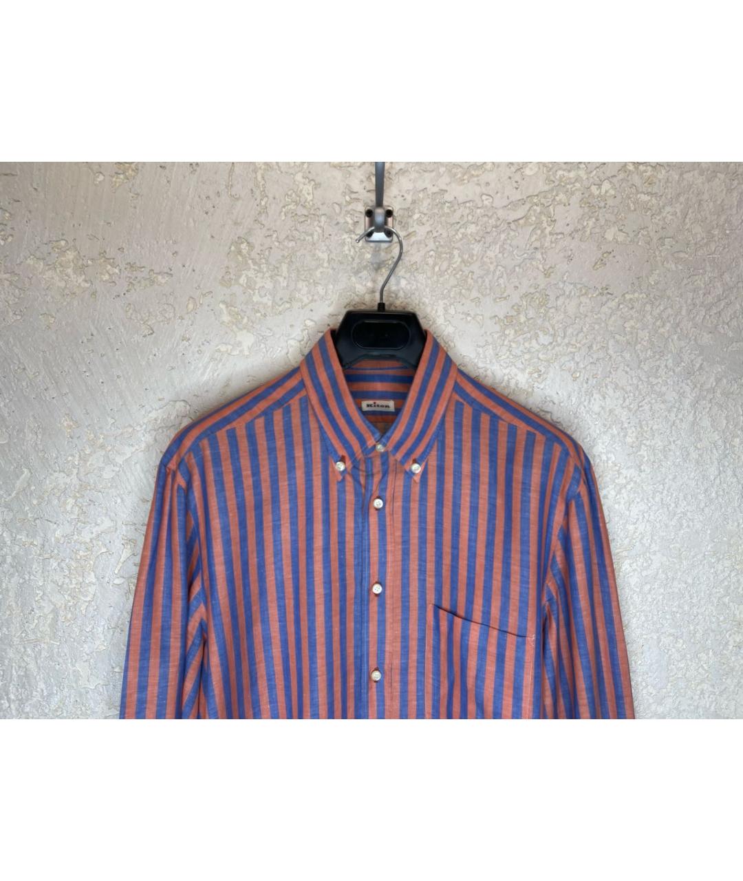 KITON Мульти льняная классическая рубашка, фото 2