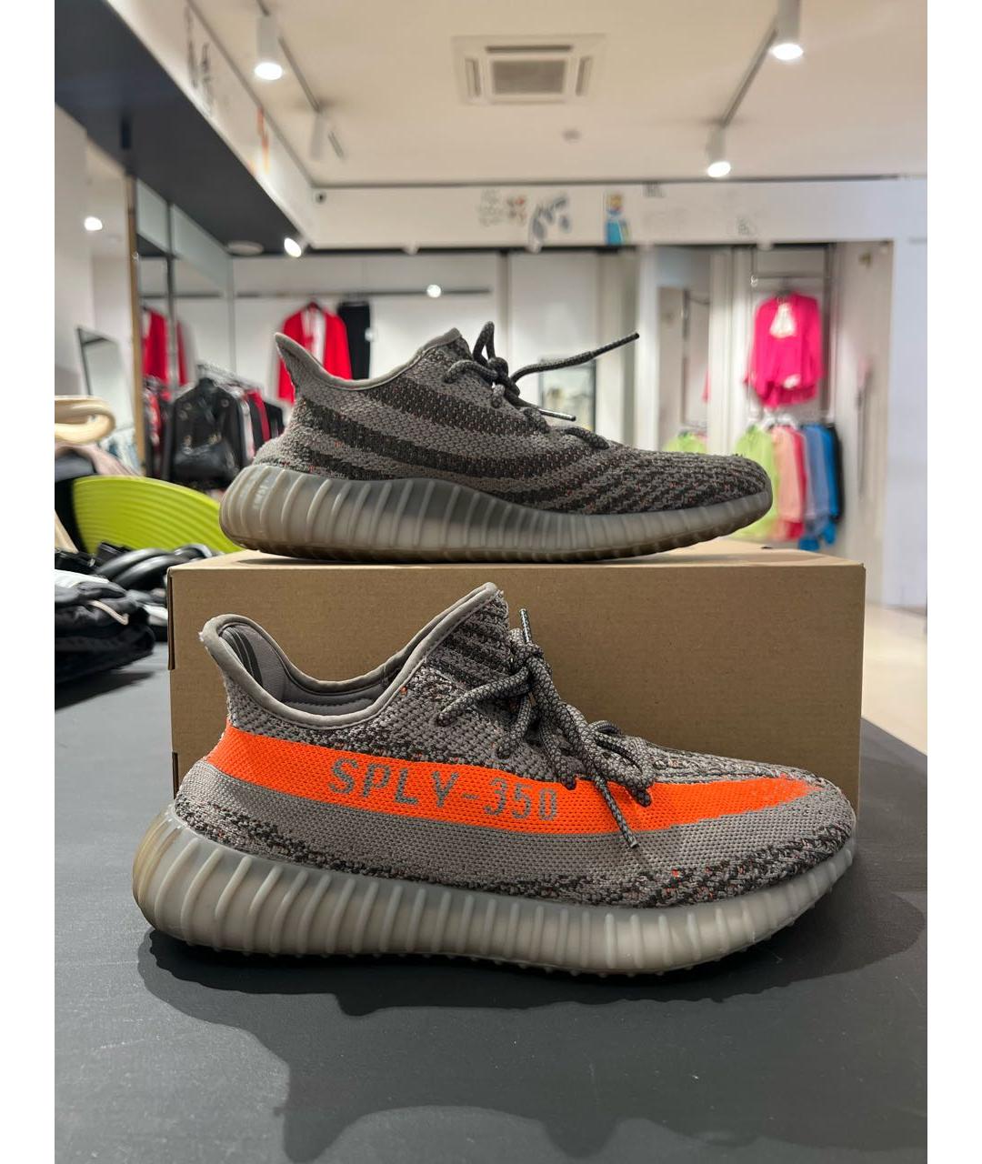 ADIDAS YEEZY Серые текстильные кроссовки, фото 5