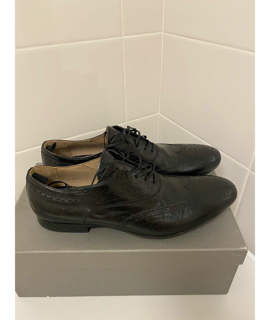 ALEXANDER MCQUEEN Черные кожаные туфли, фото 2