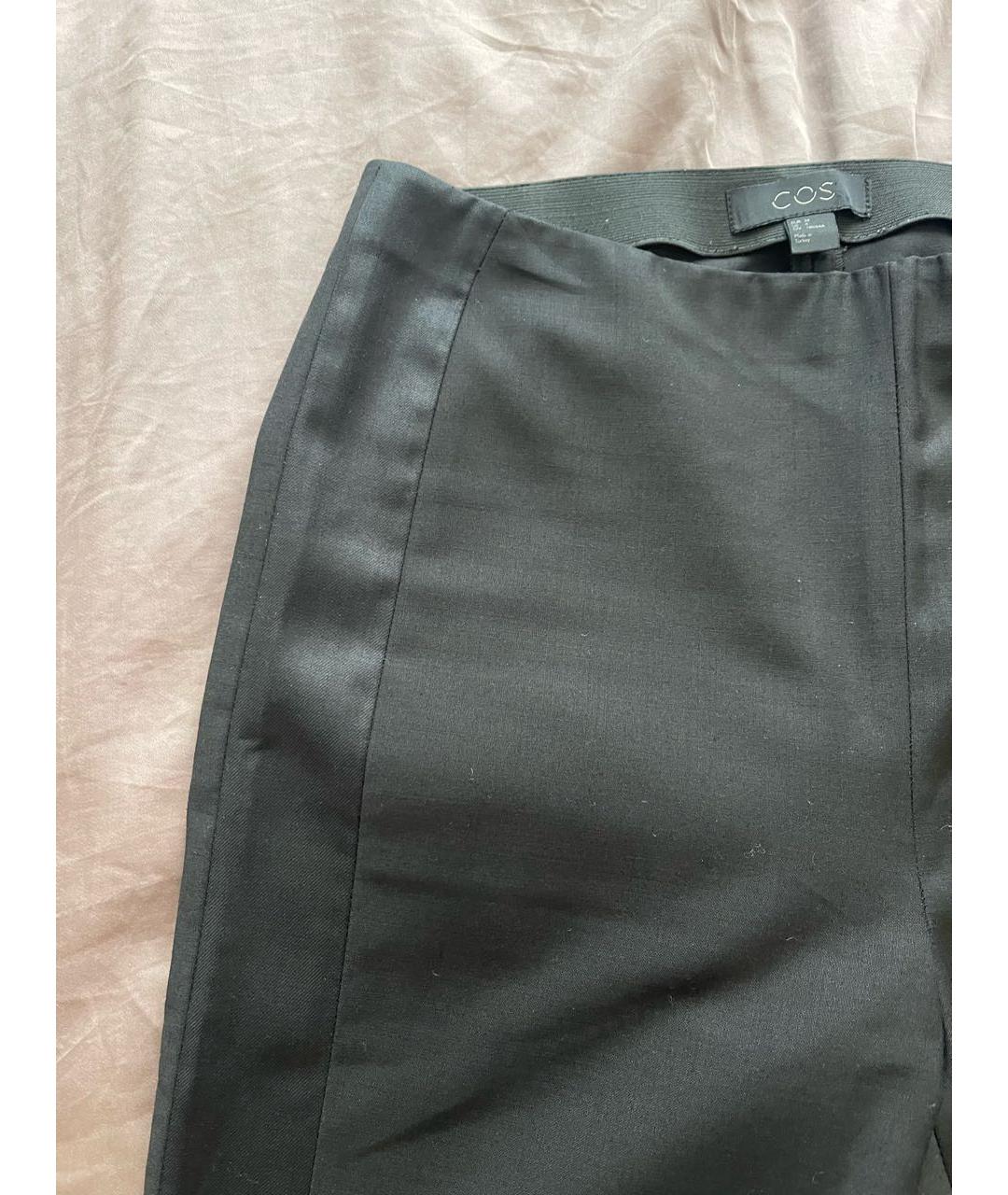 COS Черные шерстяные брюки узкие, фото 3