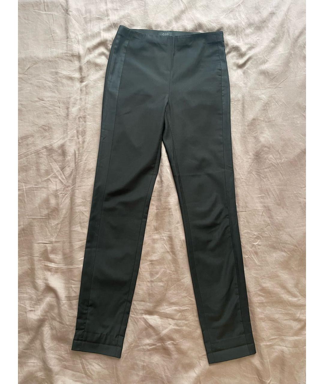 COS Черные шерстяные брюки узкие, фото 6