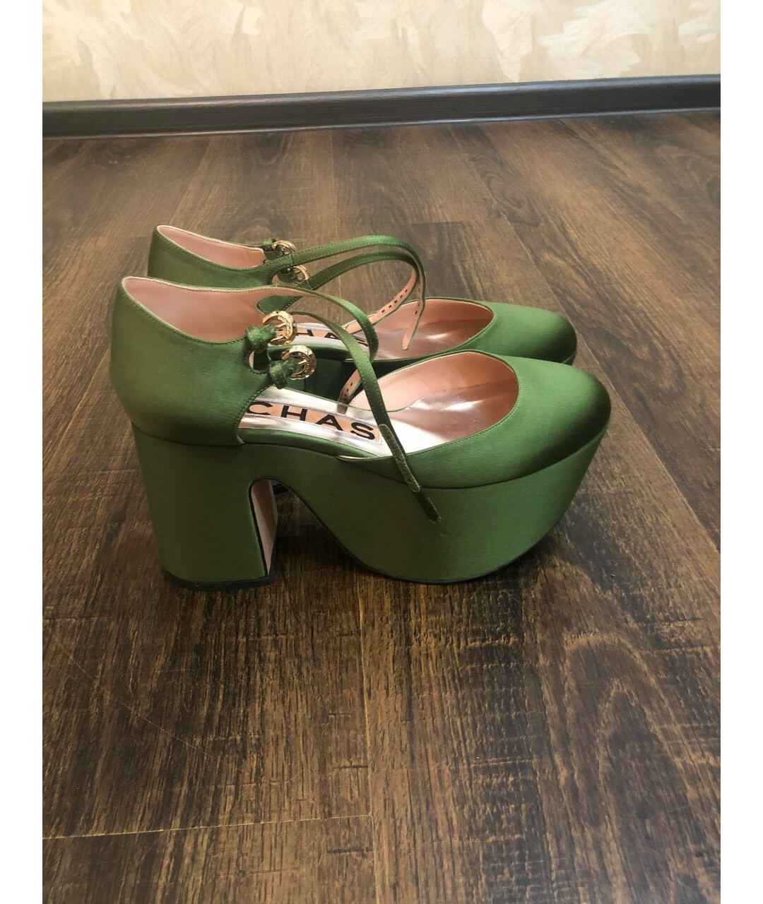 ROCHAS Зеленые текстильные туфли, фото 9