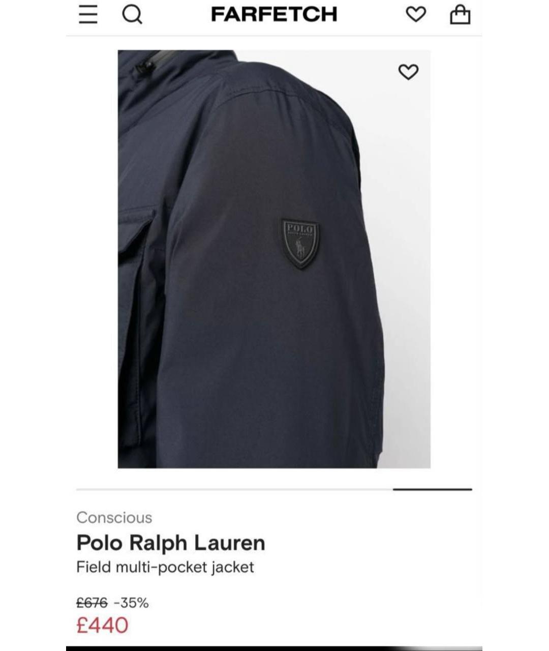 POLO RALPH LAUREN Темно-синяя куртка, фото 3