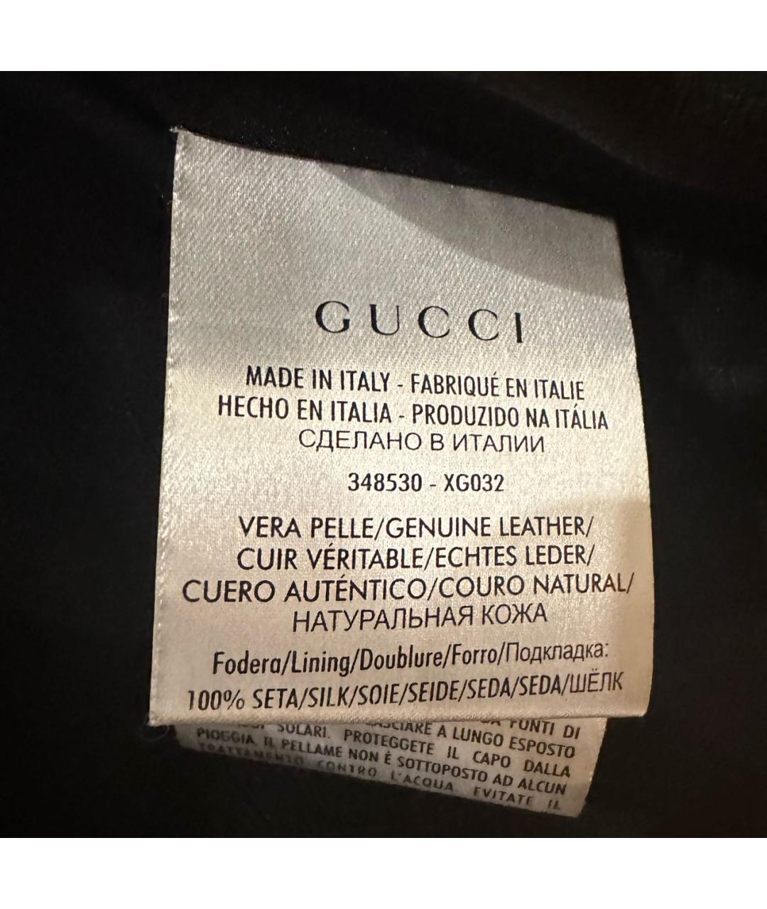 GUCCI Черная кожаная куртка, фото 6