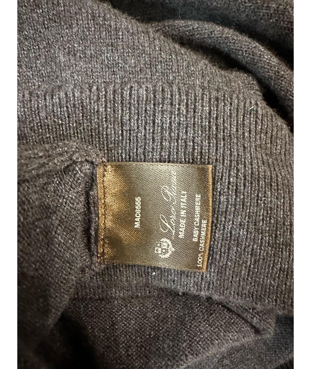 LORO PIANA Темно-синее кашемировое повседневное платье, фото 3