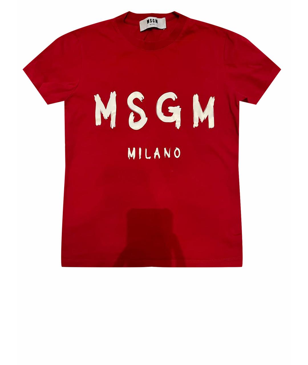 MSGM Красная хлопковая футболка, фото 1