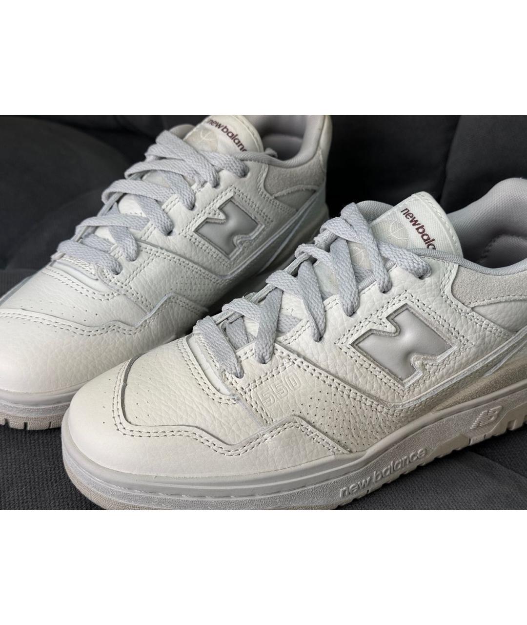 NEW BALANCE Бежевые кожаные кроссовки, фото 8